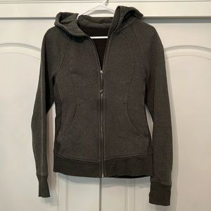 Lululemon full zip scuba, olive green